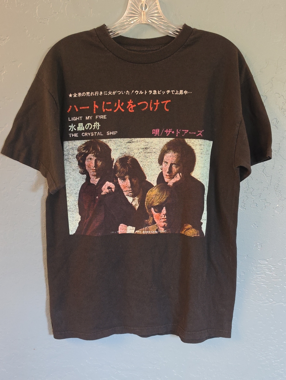 The Doors Black Short-Sleeve Graphic Tee with Japanese Text am